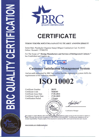 Tekso - ISO 10002